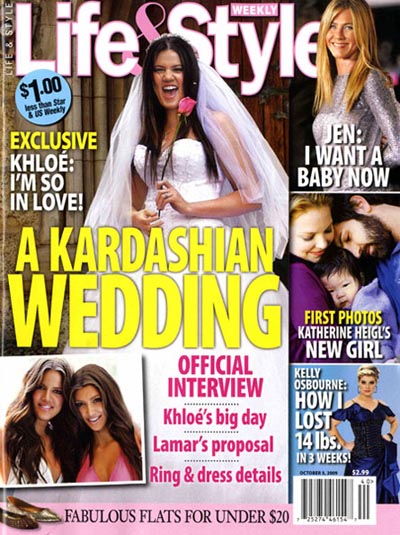 khloe kardashian wedding photo mag cover